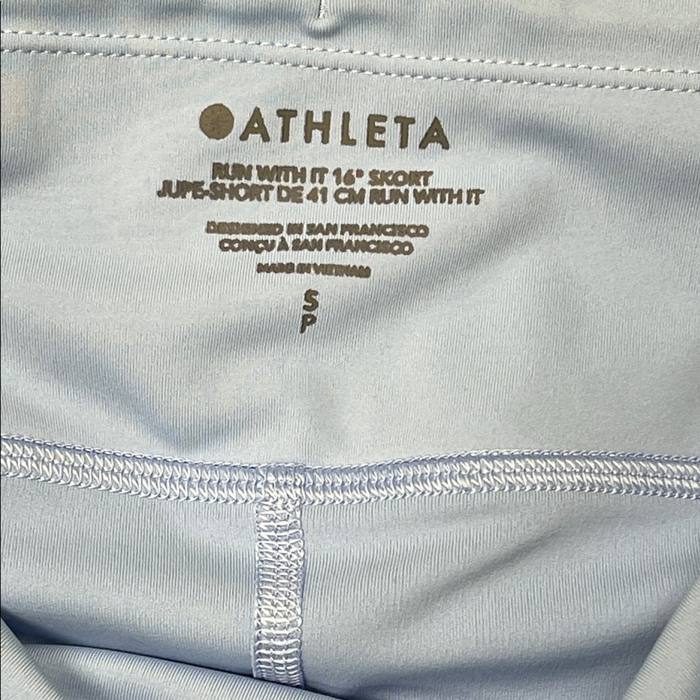Athleta Pale Blue Performance Skort with Zip Pocket - Picture 6 of 7